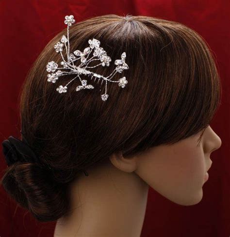 Bridal Prom Party Hair Flower With Swarovski Crystals You Can