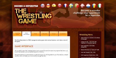 The Wrestling Game Text Based Browser Game