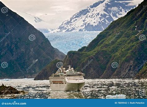 Cruise Ship In Tracy Arm Fjord Alaska Stock Photo Image Of Tracy