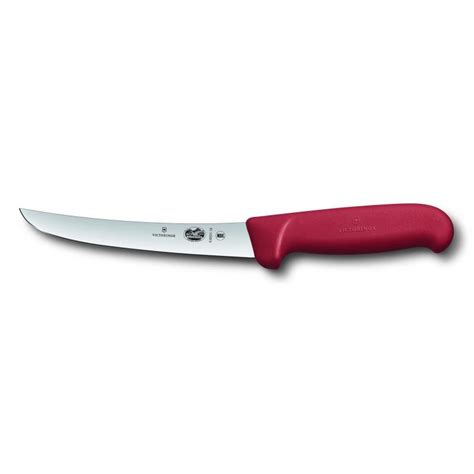 victorinox fibrox boning curved wide blade boning knife 15cm red