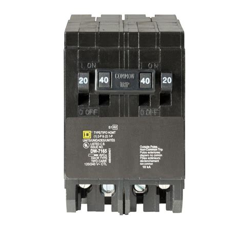 Electrical & lighting equipment, supply & services. Square D Homeline (2) 20 Amp Single-Pole (1) 40 Amp 2-Pole ...