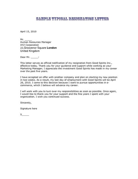 Best Resignation Letter Danetteforda