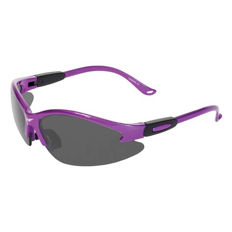 Global Vision Cougar Semi Rimless Safety Sunglasses Smoke Lens Purple Frame 1 Pc Ace Hardware