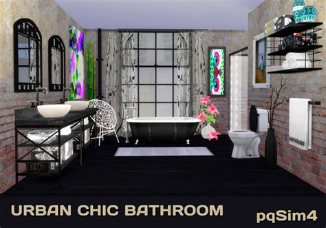 Urban Chic Bathroom By Mary Jiménez At Pqsims4 Sims 4