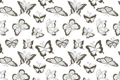 Seamless Butterfly Pattern Vector Custom Designed Graphic Patterns