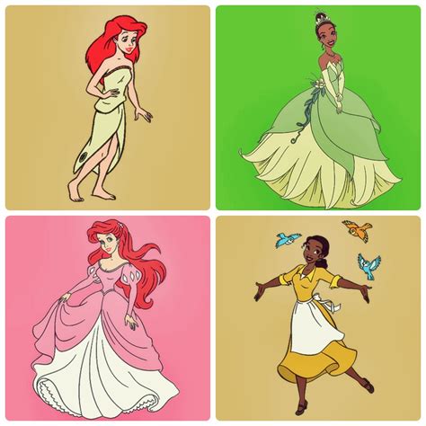Ariel And Tiana Disney Princess Fan Art 30418816 Fanpop