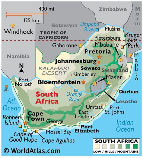 Südafrika Karten And Fakten Weltatlas