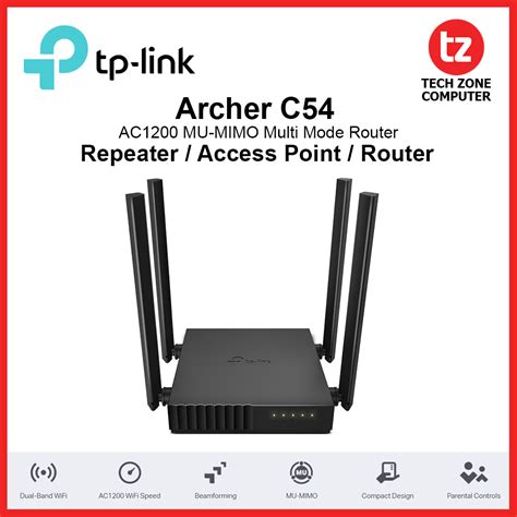 Tp Link Archer C54 Ac1200 Mu Mimo Dual Band Multi Mode Wireless Wifi