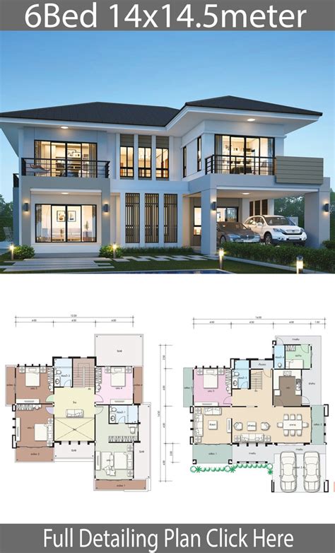 6 Bedroom Modern House Plans 2021 Beautiful House Plans House Front