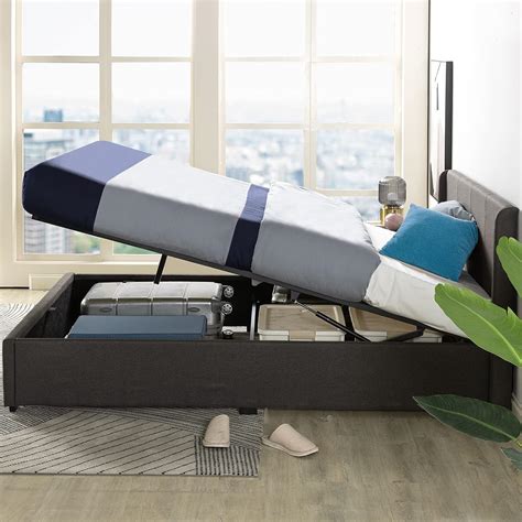 Buy Zinus 31 Cm Maddon Ottoman Gas Lift Upholstered Platform Bed Frame