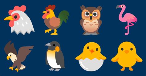 🦃 Oiseau Emojis 🐔 🐓 🐣 🐤 🐥 🐦