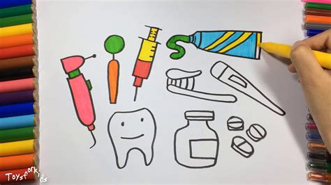 Colors For Children To Learn With Set For Dentist How To Draw Set For