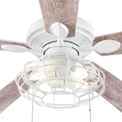 Ellard 52 In Led Matte White Ceiling Fan With Light Kit Home