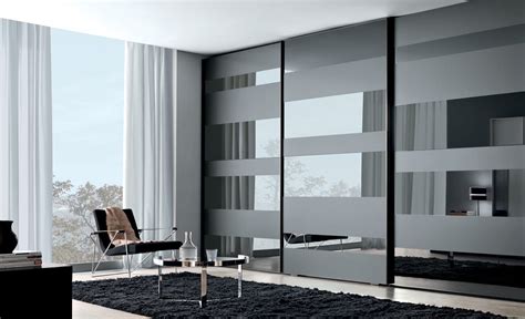 Segmenta Wardrobe Pictured Here In Grey And Frosted Grey Mirror