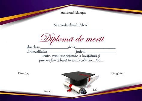 Diploma De Merit A32 Diplome Scolare Hiperborea