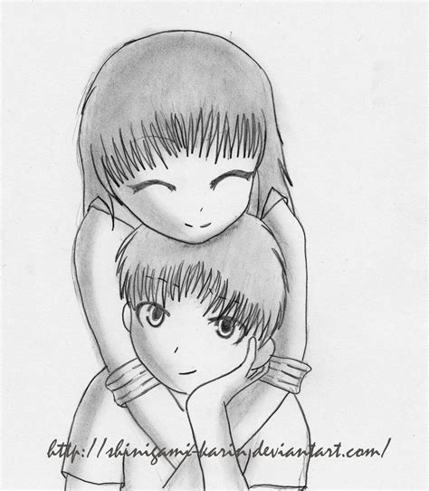 Easy Cute Anime Couple Drawings In Pencil Pencil Drawing From Your