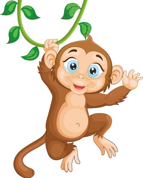 Jungle Clipart Cheeky Monkey Monkey Hanging From A Tr