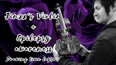 Jinxx Black Veil Brides Violin And Epilepsy Awareness Drawing Time Lapse Youtube
