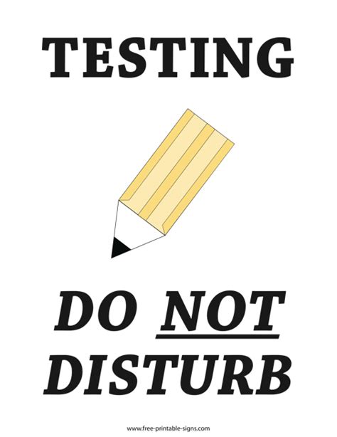 Art And Collectibles Prints Testing Sign ~digital Print~ Do Not Disturb