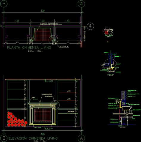 Fireplace Stove Construction Details Dwg Detail For Autocad Designs Cad