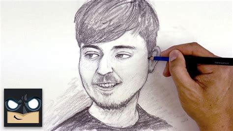 How To Draw Mr Beast Sketch Tutorial