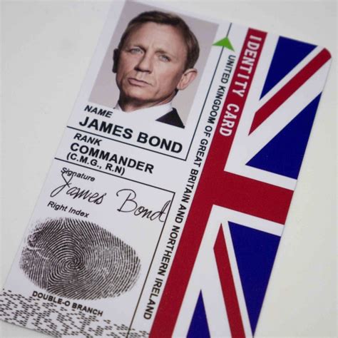 James Bond 007 Secret Agent Id Card Secret Intelligence Etsy
