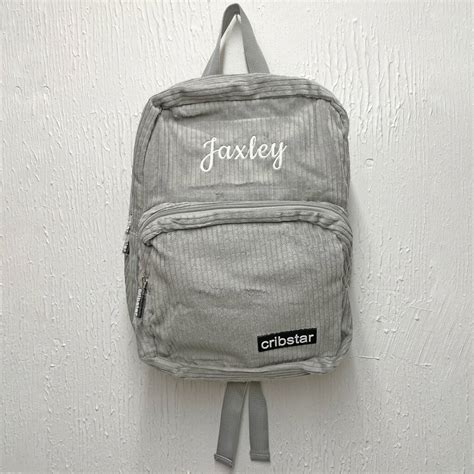 personalised corduroy backpack by cribstar