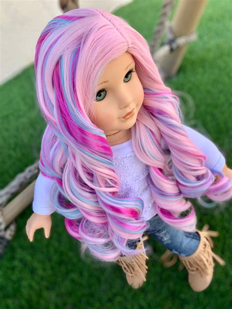 Custom Doll Wig For 18 American Girl Dolls Heat And Tangle Resistant