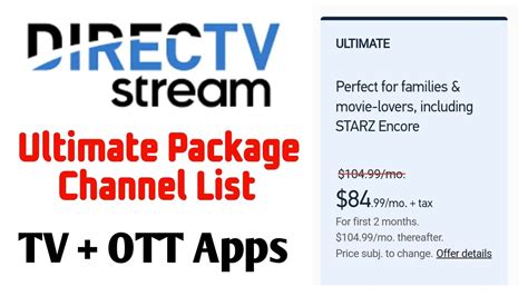 Directv Ultimate Package Channels List Journalism Guide