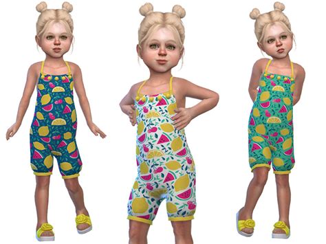 Romper For Toddler Girls 01 Island Living Needed The Sims 4 Catalog