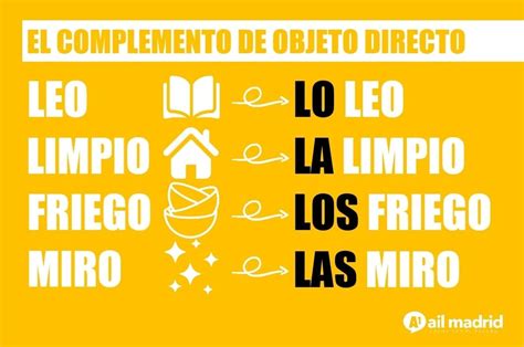 Complemento De Objeto Directo Aprender Español Enseñando Español