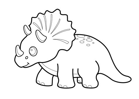 Dibujo Para Colorear Dinosaurio Triceratops Dibujos Para Imprimir