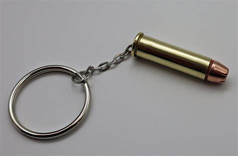 Real Bullet Keychain 357 Magnum And Hornady Xtp 125gr Hollow Point Round