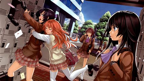Free Download Hd Wallpaper School Uniforms Meganekko 1680x1050 Anime