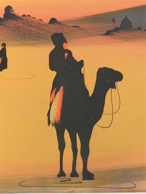 Unknown Sahara Desert Tuaregs On Camels Original Painting Signed