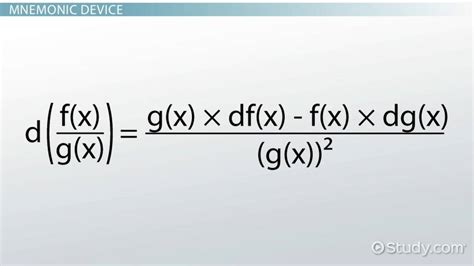 Quotient Rule Definition Formula And Examples Lesson