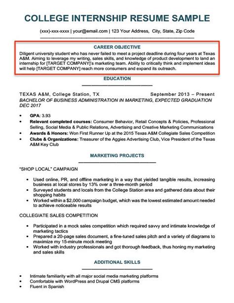 Cv Career Objective Sample 20 Resume Objective Examples For Any