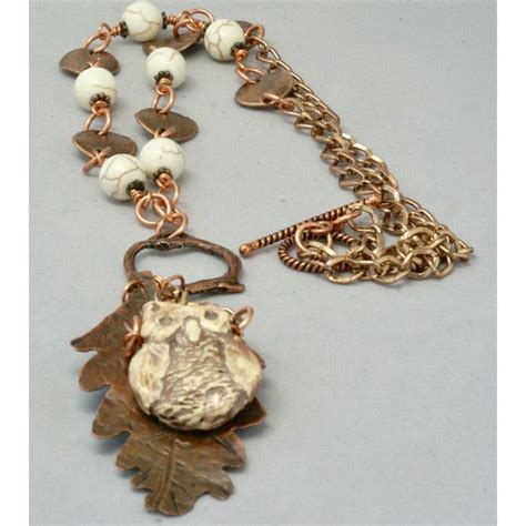 Pin By The Graceful Elf On My Polyvore Finds Oak Leaf Necklace Leaf Necklace Jewelry Art