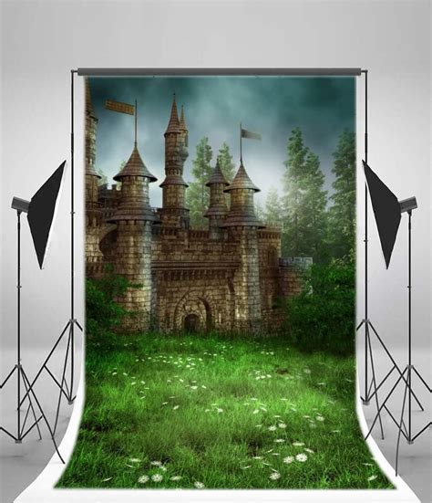 Buy Aofoto 3x5ft Magic Forest Vintage Medieval Castle Background