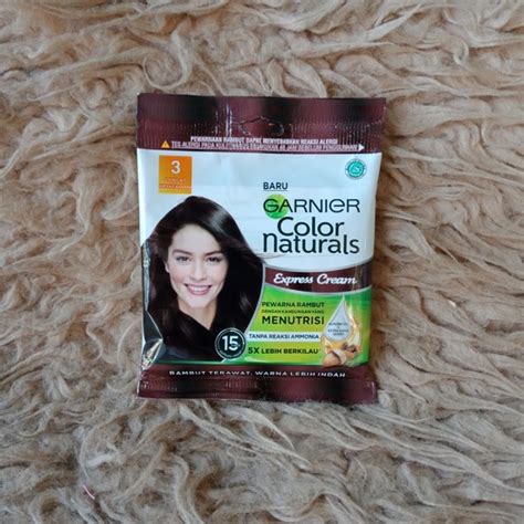 Jual GARNIER COLOR NATURALS EXPRESS CREAM SACHET NO 3 COKLAT KEHITAMAN