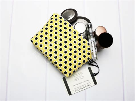Polka Dot Makeup Bag Mini Cosmetic Bag Zipper Fabric Pouch Etsy