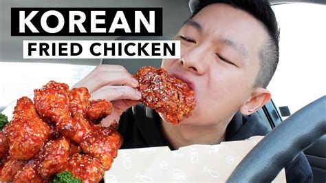 In korea, fried chicken is one of the most popular comfort foods. KOREAN FRIED CHICKEN MUKBANG | Sweet & Spicy (Dakgangjeon ...