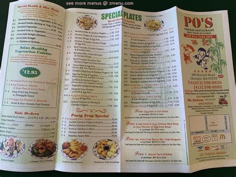 Online Menu Of Pos Chinese Restaurant Restaurant Chicopee Massachusetts 01020 Zmenu