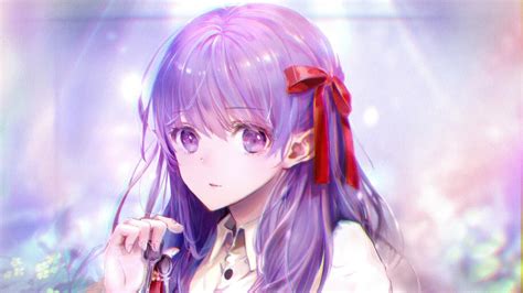 Beautiful Anime Girl Purple Hair Matou Sakura Fategrand Order 4k 61024 Wallpaper