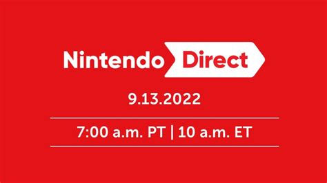September 2022 Nintendo Direct Recap Announcement