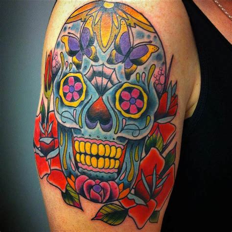 Choose the flowers and the colors that are going to be applied and add your own spin on the tattoo, it is going to be something that is personal to you, so it should be something that you. 101 Best Sugar Skull Tattoo Design Ideas - Spooky & Sweet ...
