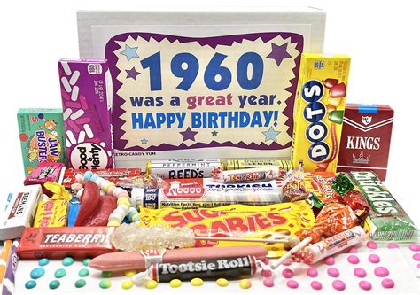 Buy Retro Candy Yum ~ 1960 63rd Birthday T Box Nostalgic Candy Mix
