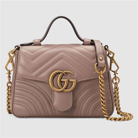 Gucci Gg Women Gg Marmont Mini Top Handle Bag In Matelassé Chevron