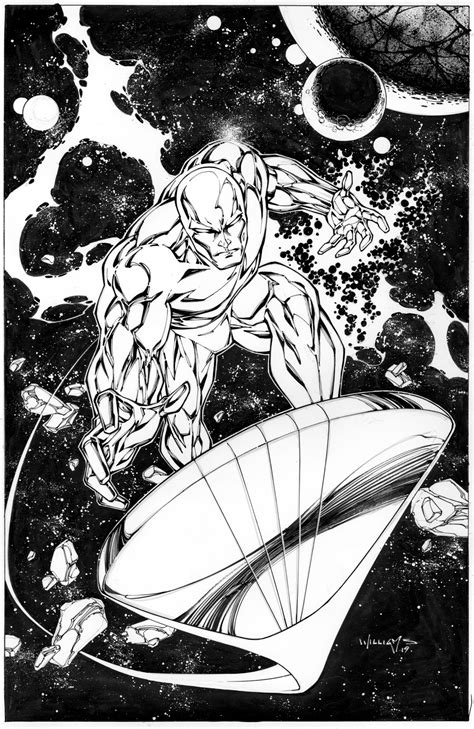 Silver Surfer Black 1 Variant Cover In Scott Williamss