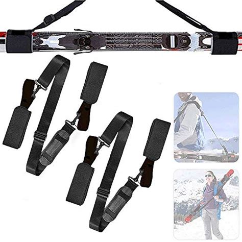Hermard 2 Pcs Ski Carrier Strap Ski Straps For Carrying Ski Carrier Strap